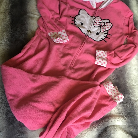 Pink hello kitty onesie size  M 8-10 - Picture 2 of 4